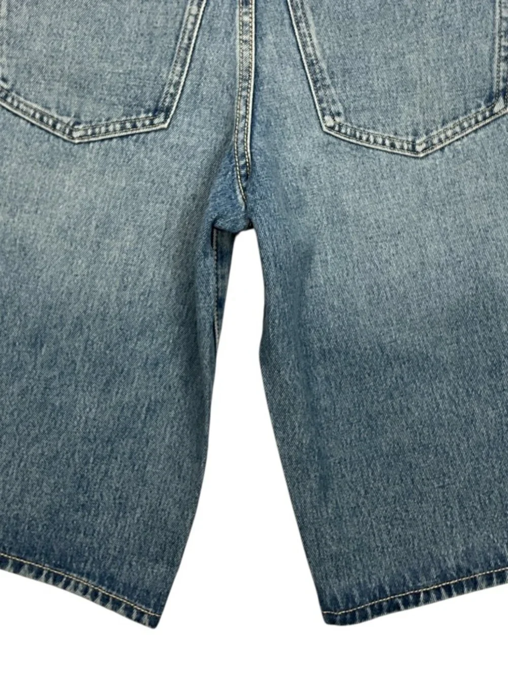 Veronica Beard Charlotte High Rise Bermuda Denim Shorts 24 Jorts Blue NEW